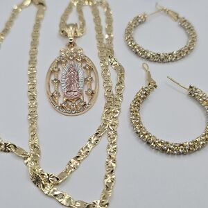 Elegant Gold and Silver Jewelry Set
